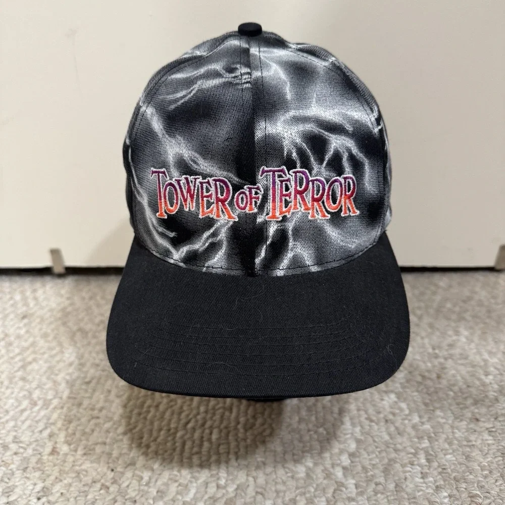 Vintage Disney Tower Of Terror SnapBack Hat 90s Amusement Park Ride Walt Disney